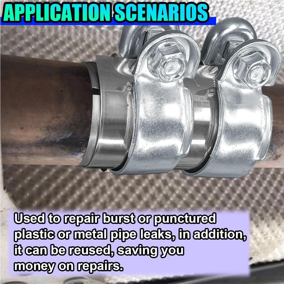 Abrazadera de Escape Automotriz UHANBUT 5.08 cm Acero Inoxidable