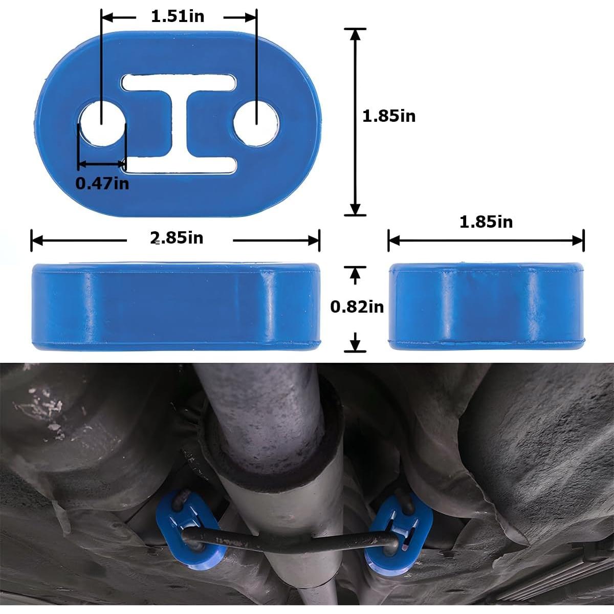 Soporte de Escape de Coche Osilly 2 Piezas Goma Azul 12mm