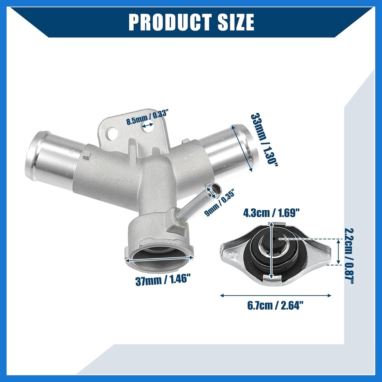 Cuello de Llenado de Radiador VekAuto para Toyota Yaris 07-18