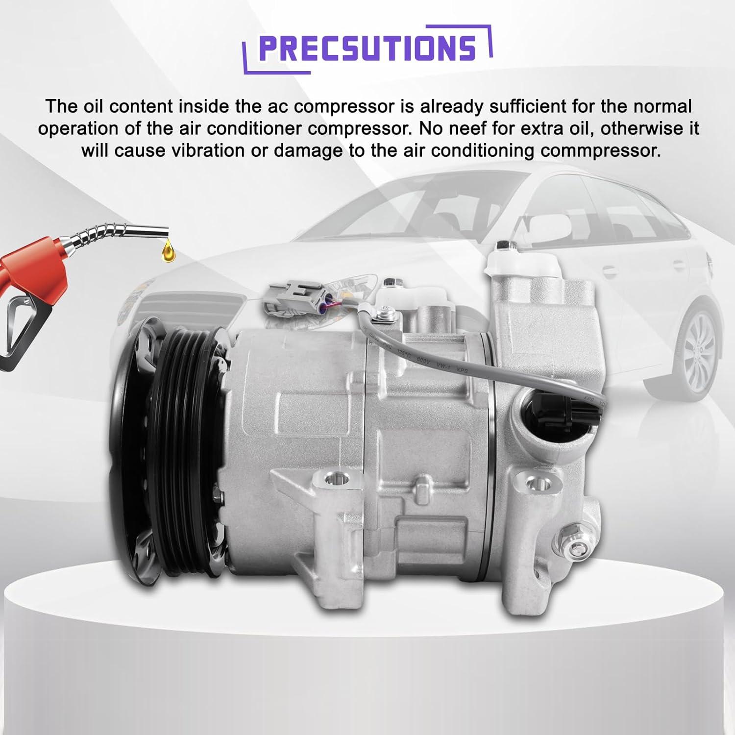 Compresor de Aire Acondicionado Kessocco CO 11078C para Toyota Yaris 1.5L 2007-2010