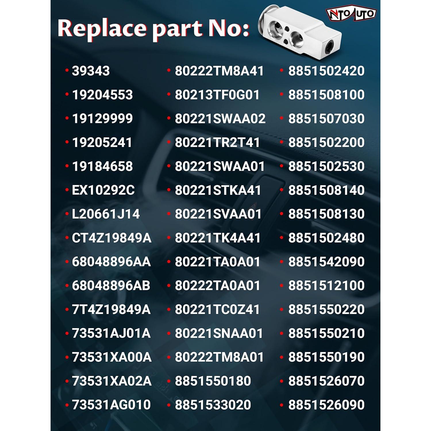 Válvula de Expansión A/C Ntoauto 10292C para Sienna, Land Cruiser