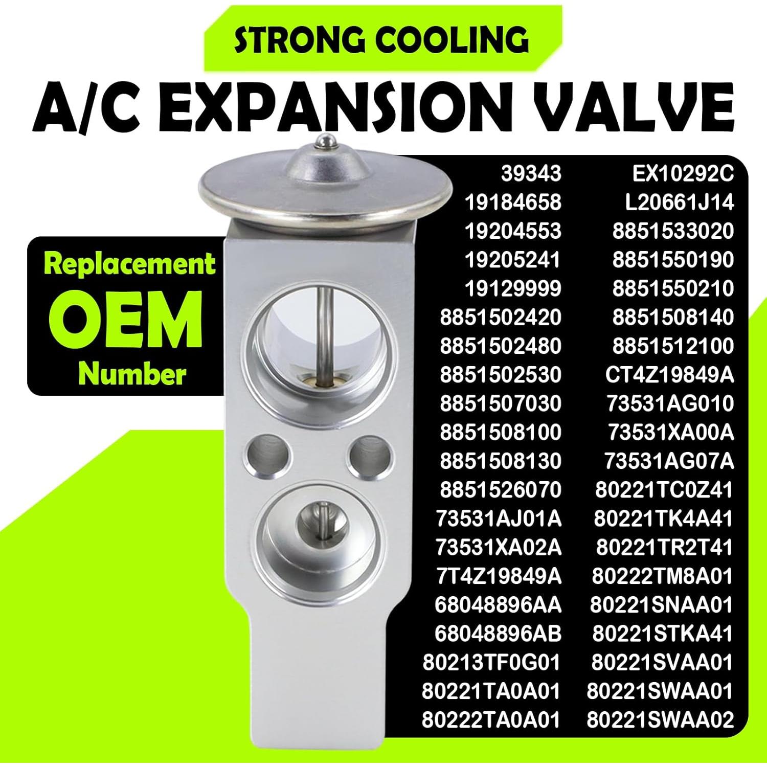 Válvula de Expansión A/C TuLeYiLe EX10292C para Toyota y Acura