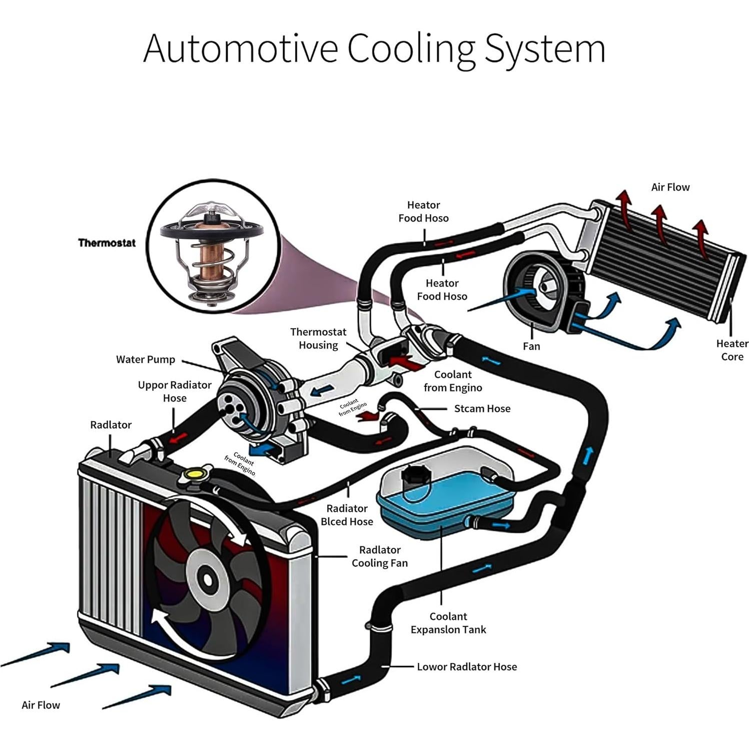 Termostato de Refrigerante HiSport 90916-A3003 Compatible Toyota/Lexus