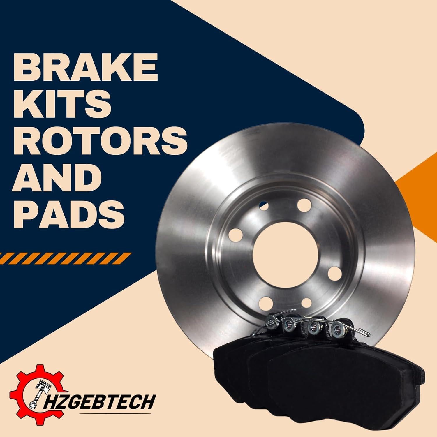 Kit de Pastillas y Discos de Freno HZGEBTECH para Toyota Yaris 2012-2018