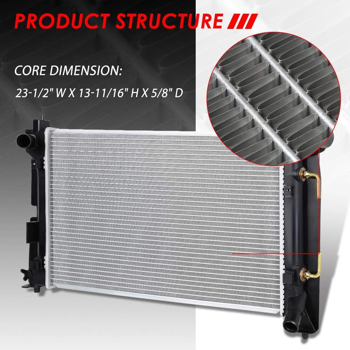 Radiador Auto Dynasty 1 Fila Aluminio Corolla Matrix 03-08