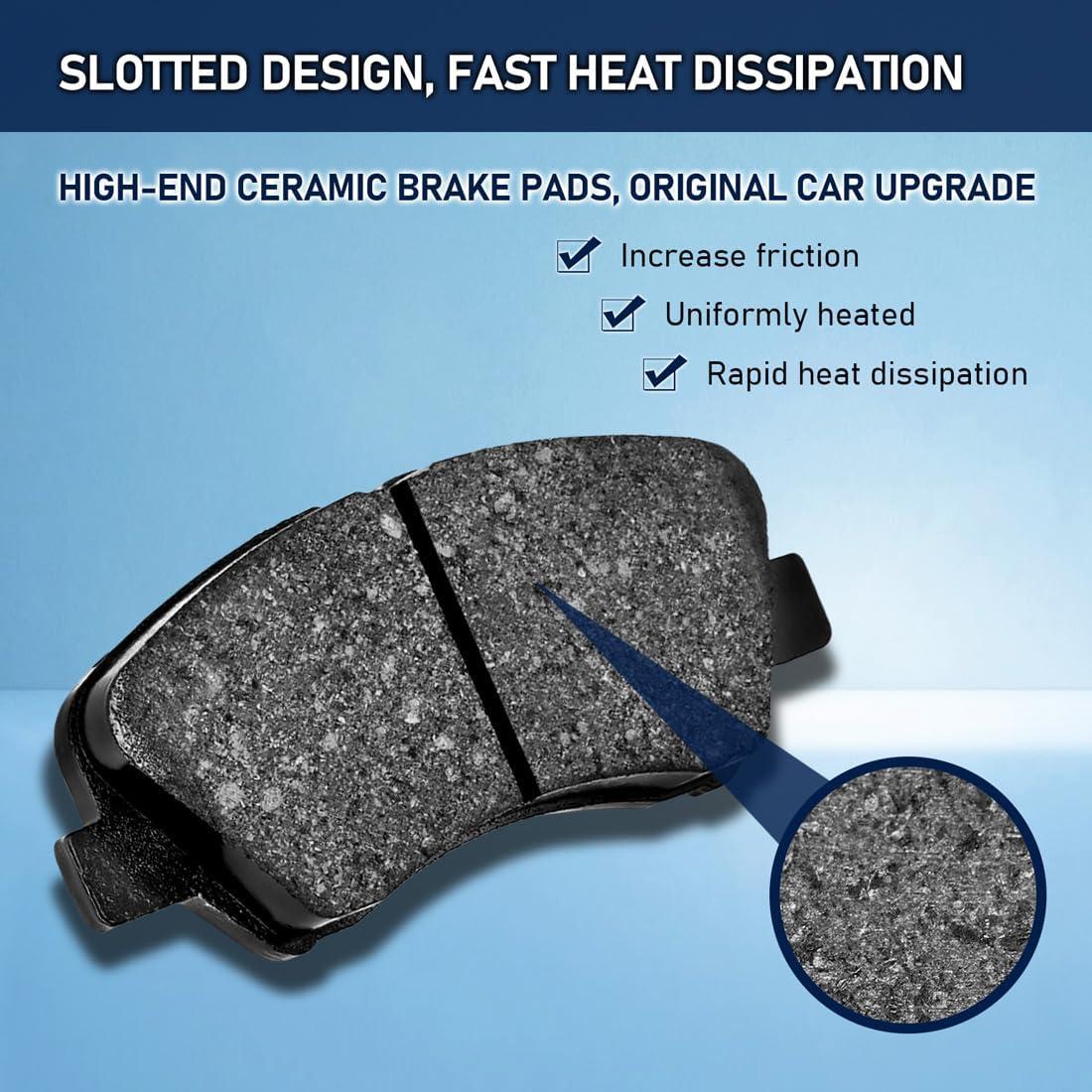 Juego de Pastillas de Freno Cerámicas Frontales Nxolnf para Toyota Yaris y Scion iQ