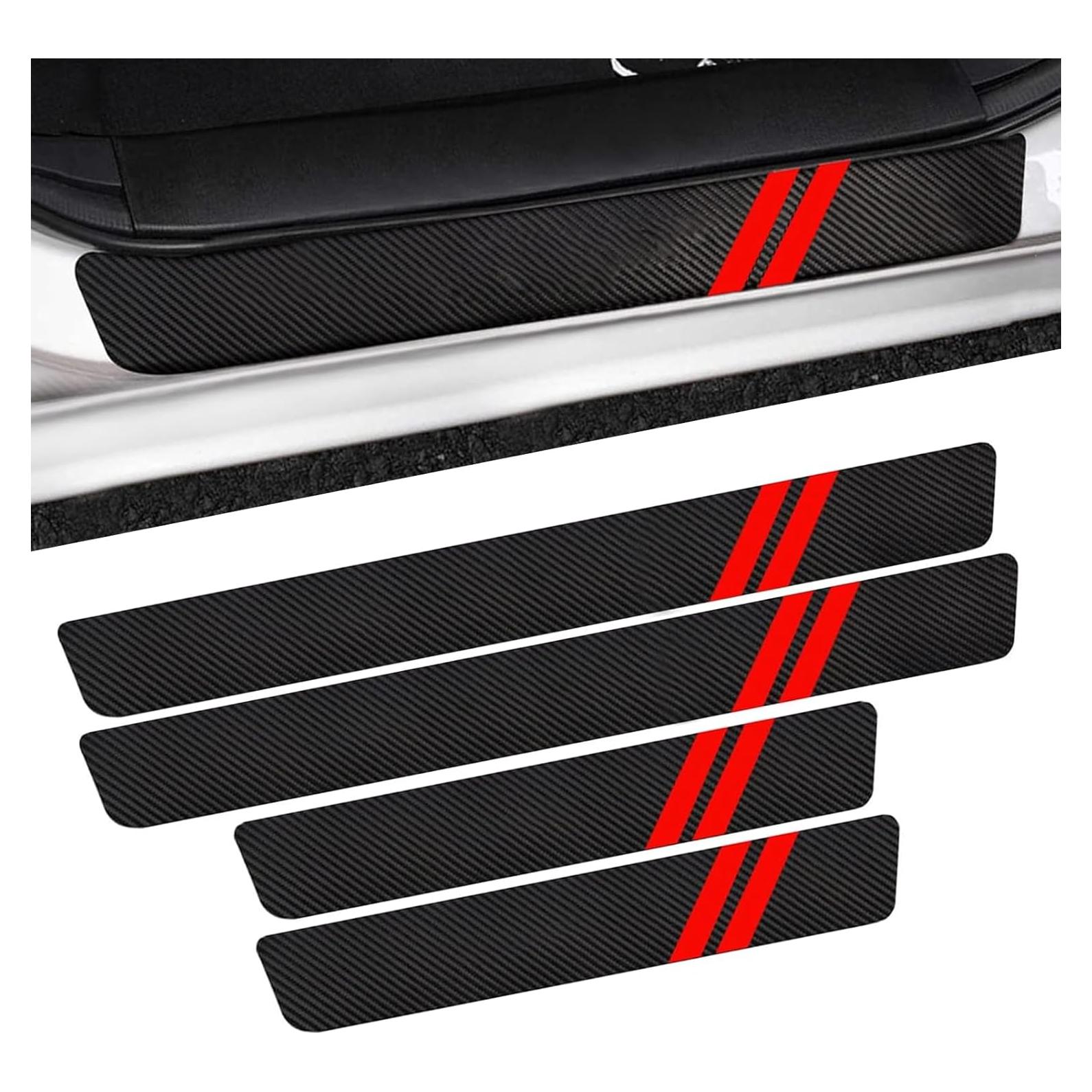 Protectores de Umbral de Puerta Leechio 4 PCS Rojo Antirayaduras