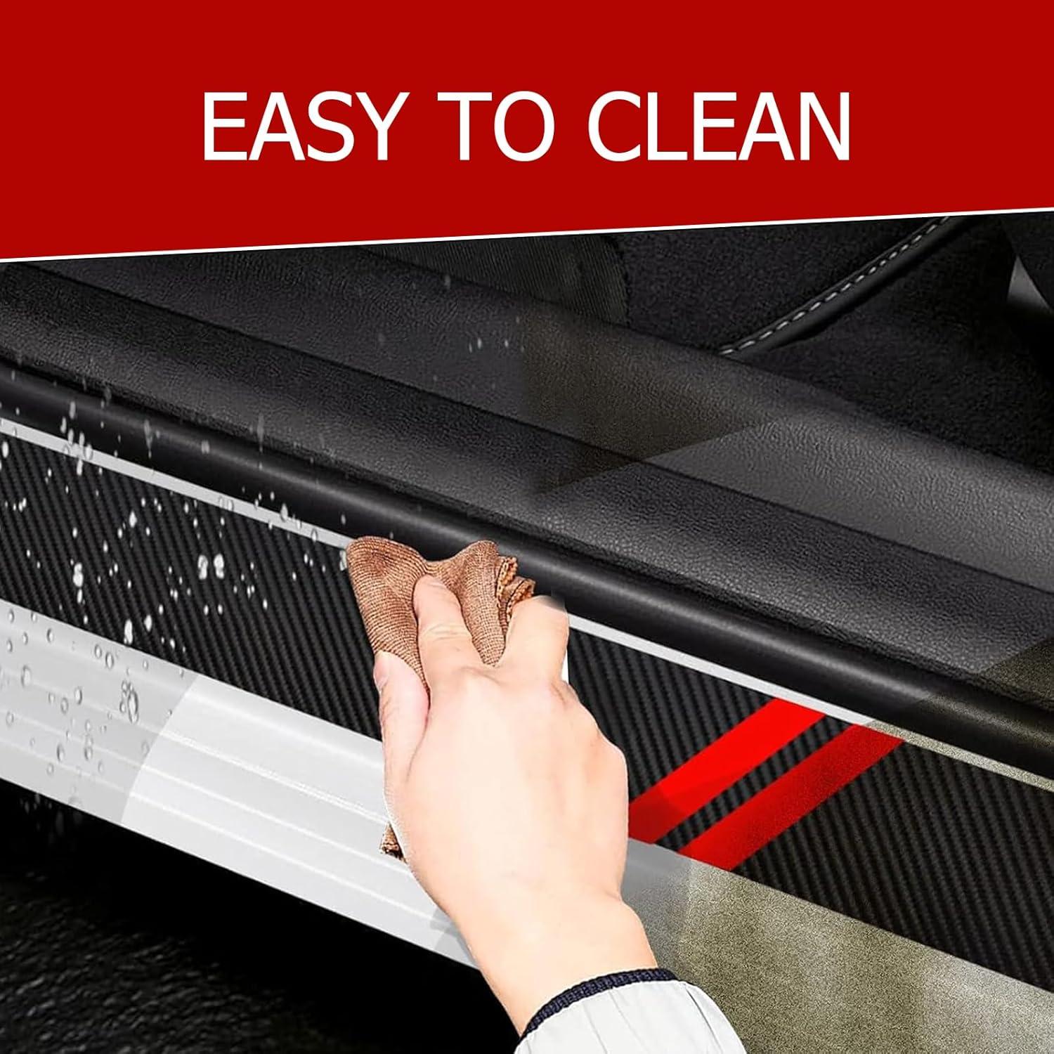 Protectores de Umbral de Puerta Leechio 4 PCS Rojo Antirayaduras