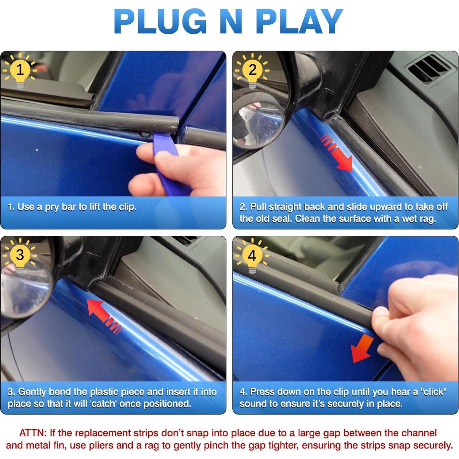 Sellos de Moldura de Ventana TOP-MAX para Toyota Corolla 2009-2013