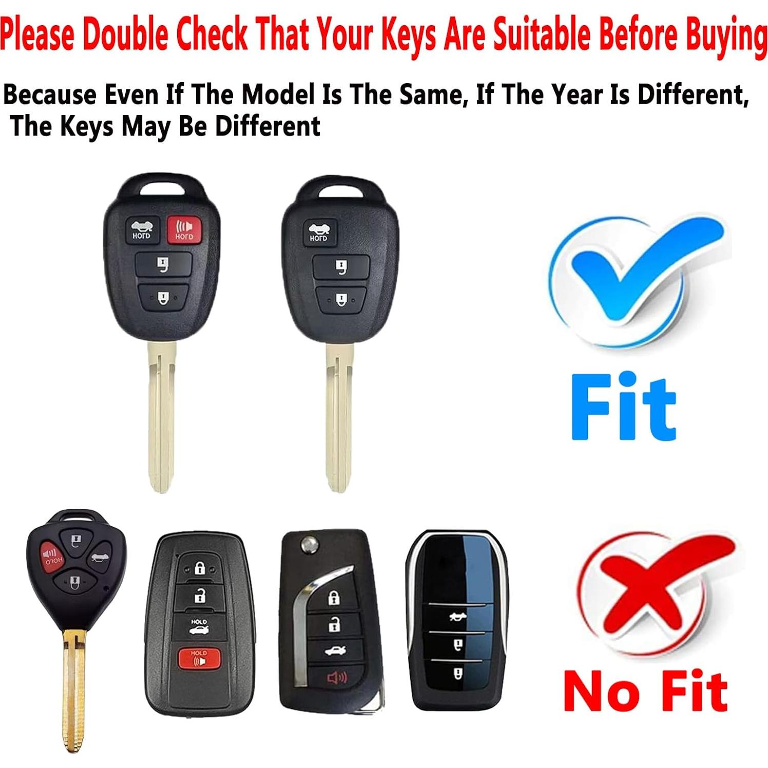 Funda de Llave Toyota Compatible Highlander Camry RAV4 Corolla