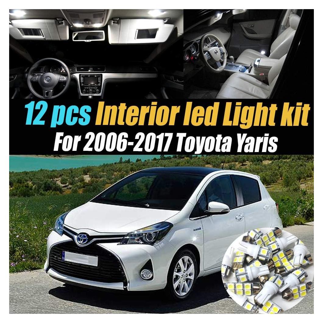 Kit de Bombillas LED Interiores 12Pc Mr.Brighton para Toyota Yaris 2006-2017