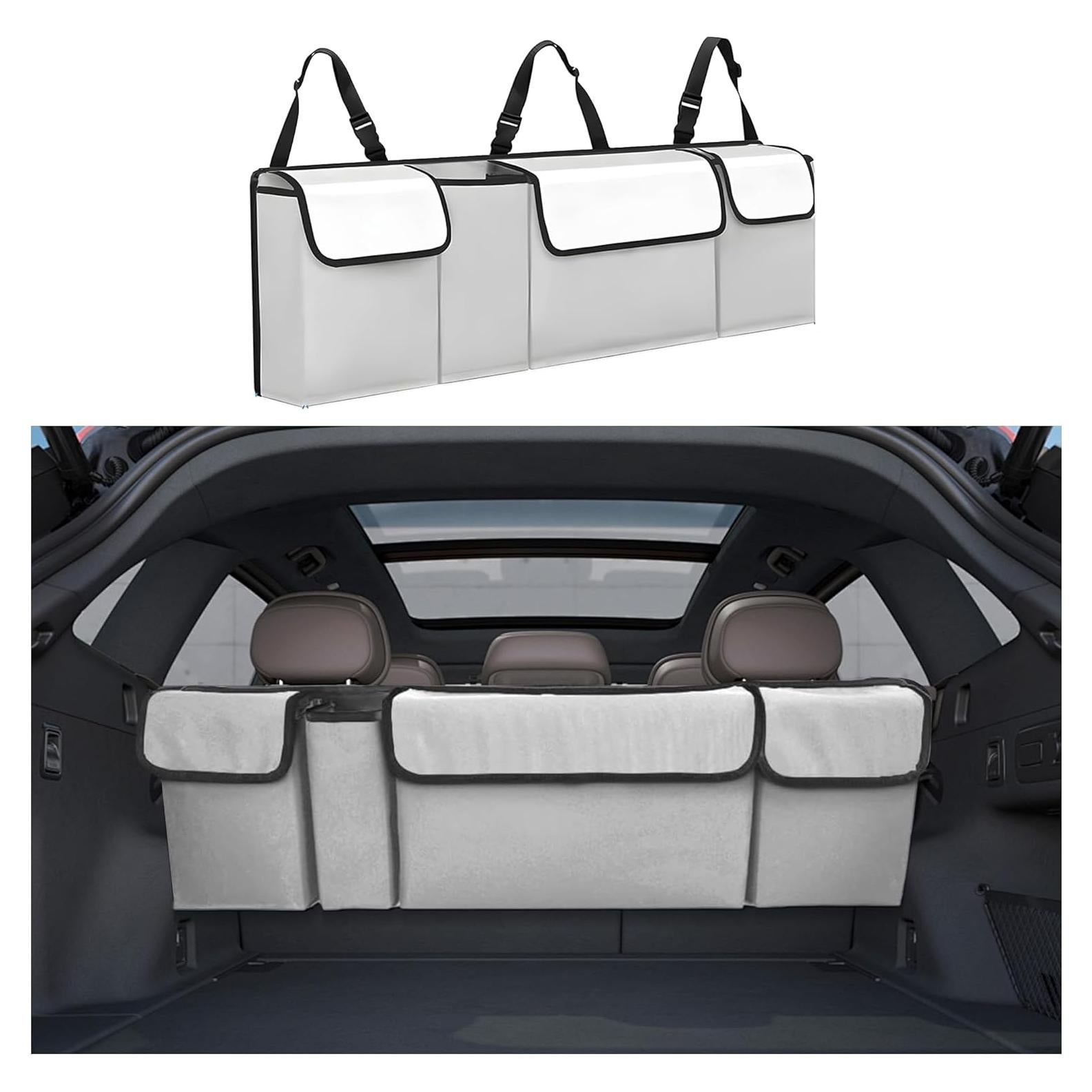 Organizador de Maletero de Coche Tioollev Blanco Impermeable