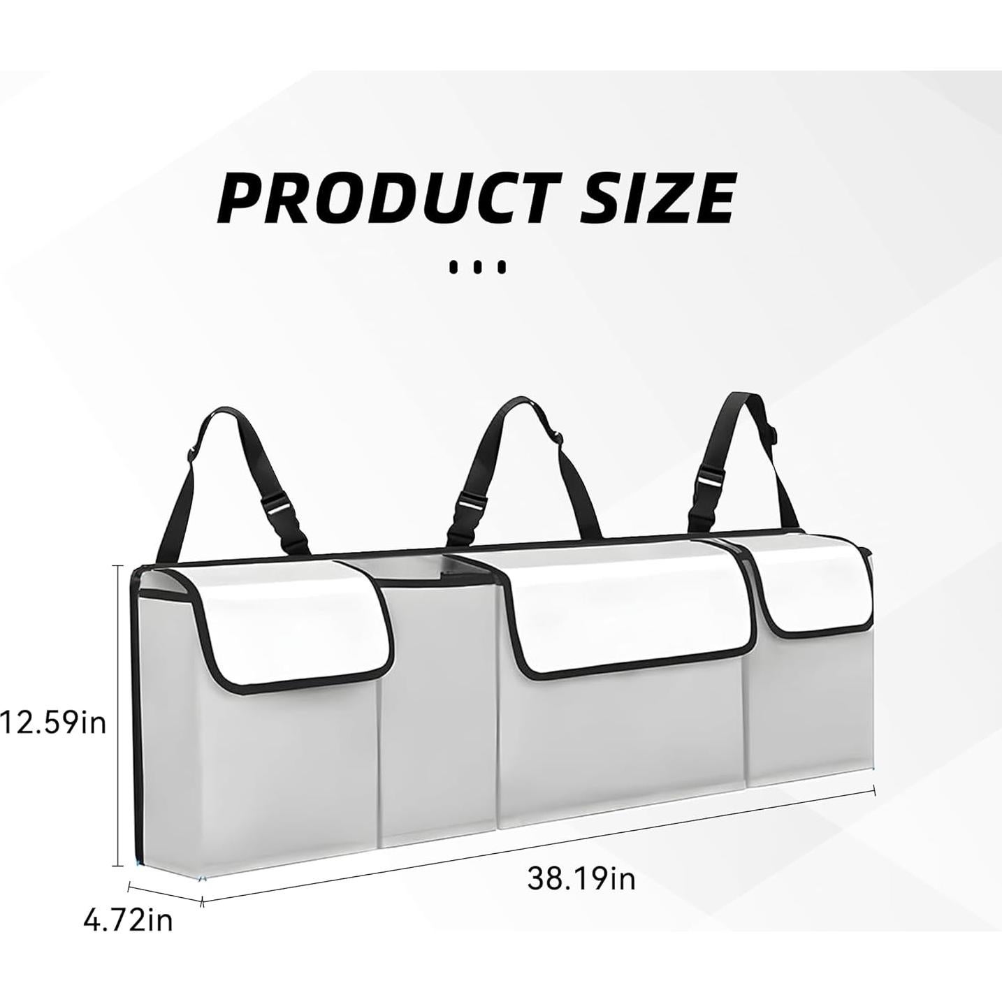 Organizador de Maletero de Coche Tioollev Blanco Impermeable