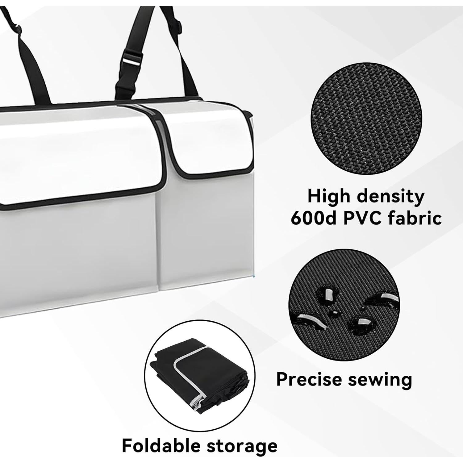 Organizador de Maletero de Coche Tioollev Blanco Impermeable