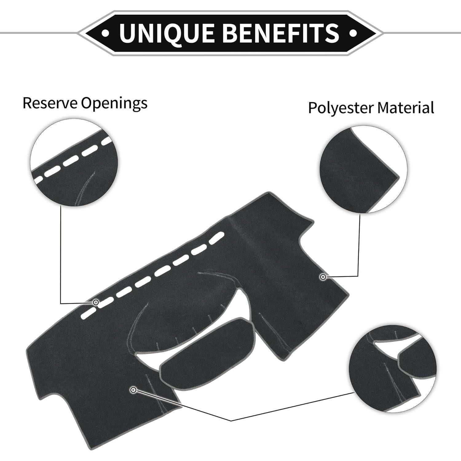 Cubierta de tablero VekAuto para Toyota Yaris 2004-2011 Gris