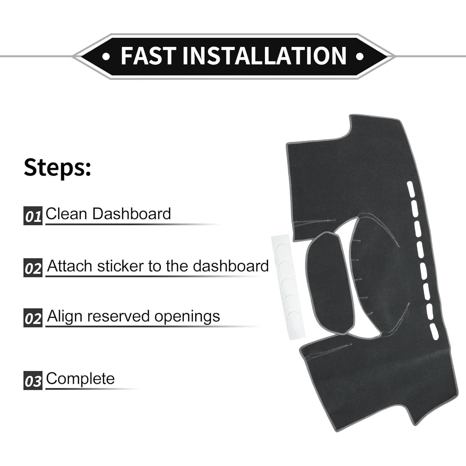 Cubierta de tablero VekAuto para Toyota Yaris 2004-2011 Gris