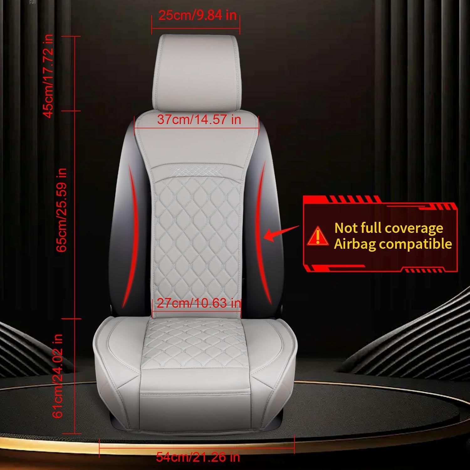 Fundas de Asiento Delantero Joy Forserve para Toyota - 2 Piezas Gris