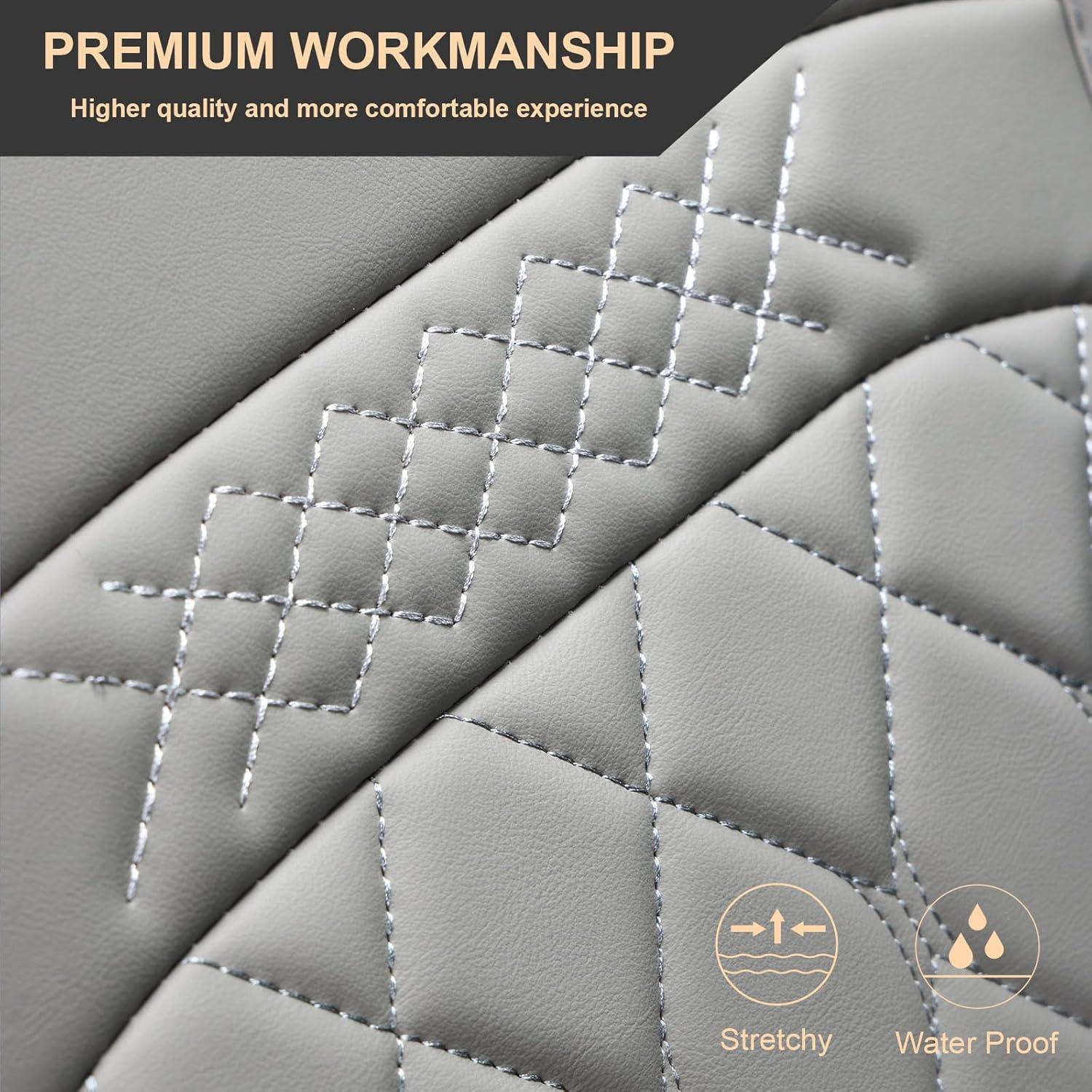 Fundas de Asiento Delantero Joy Forserve para Toyota - 2 Piezas Gris