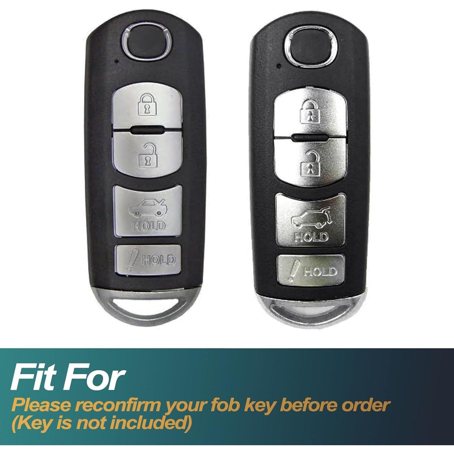 Cubierta de llavero FEYOUN para Mazda y Toyota 4 botones TPU