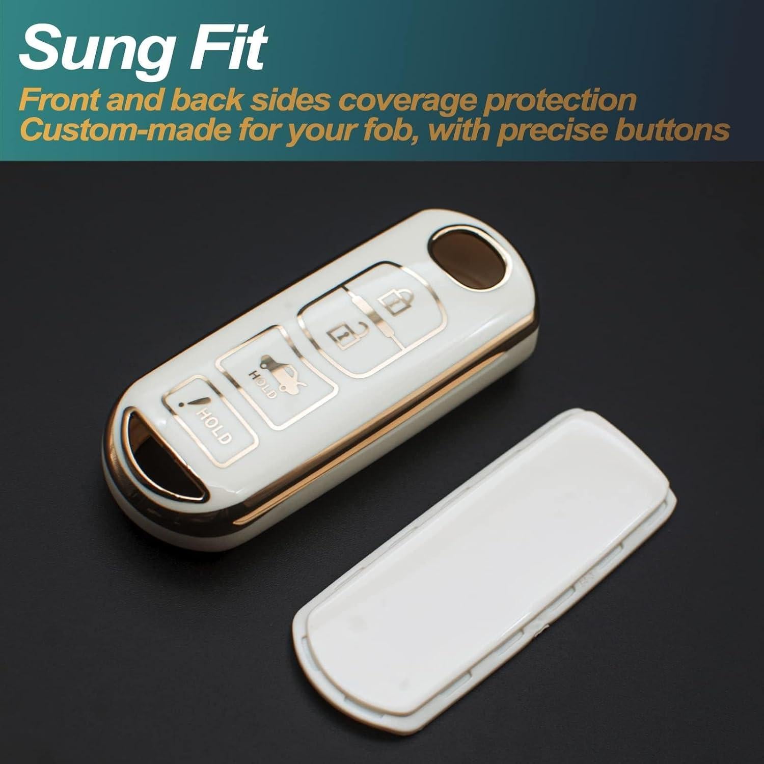 Cubierta de llavero FEYOUN para Mazda y Toyota 4 botones TPU