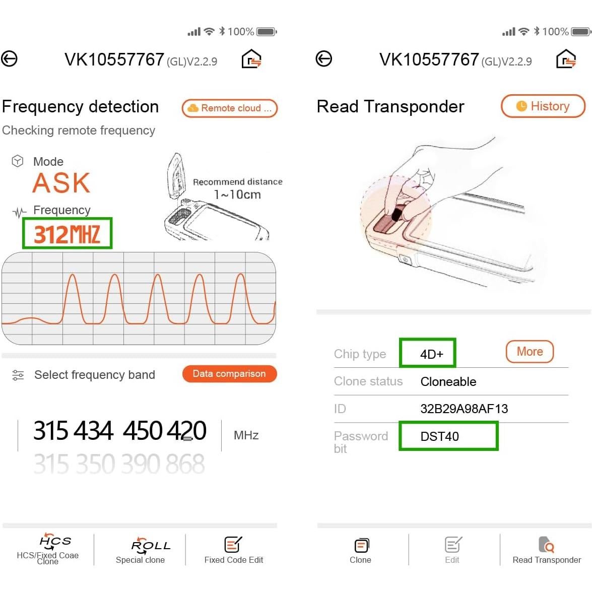 Control Remoto Llave Toyota Scion MOZB41TG 3 Botones 312MHz