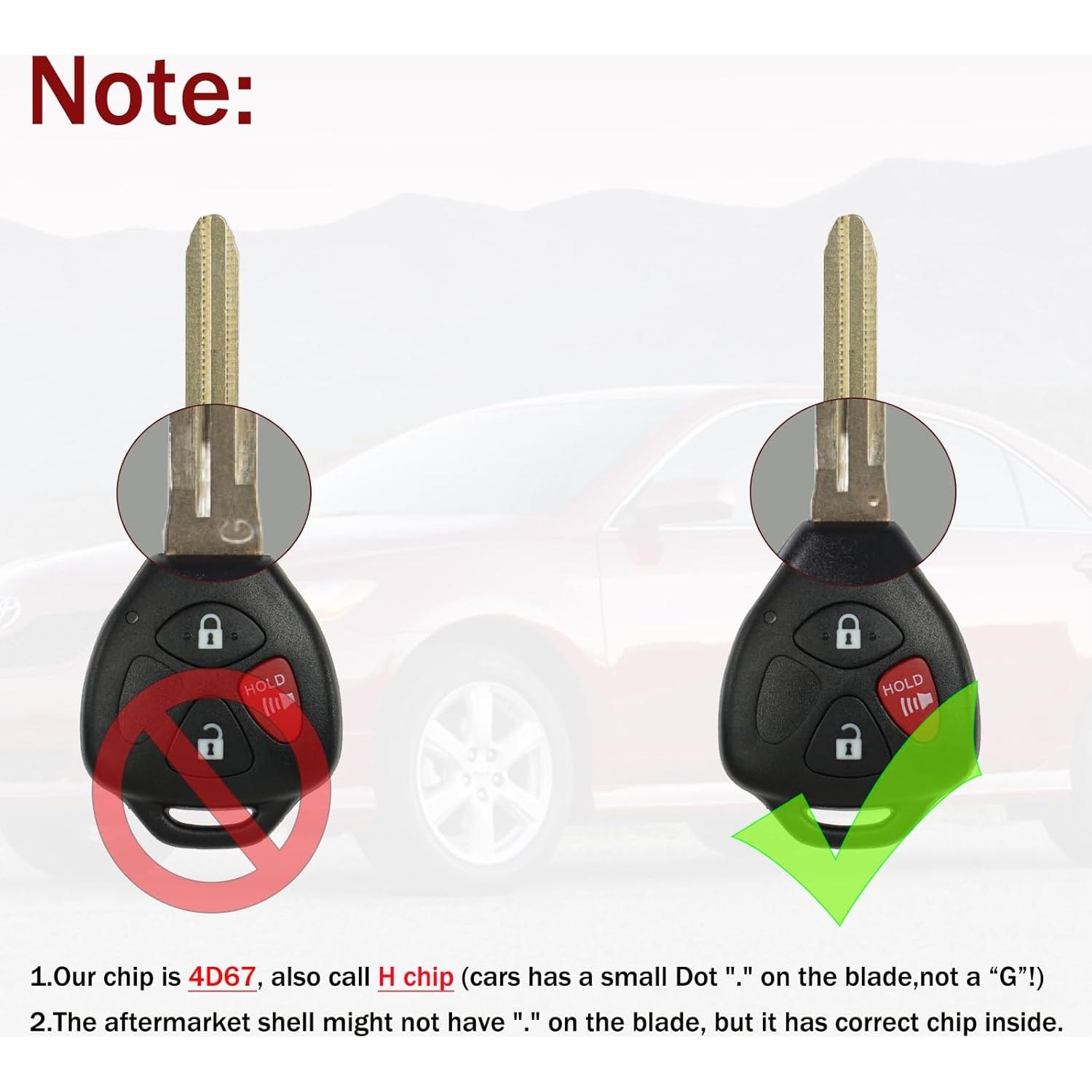 Control Remoto de Llave MechanMagic para Toyota Yaris 2007-2013