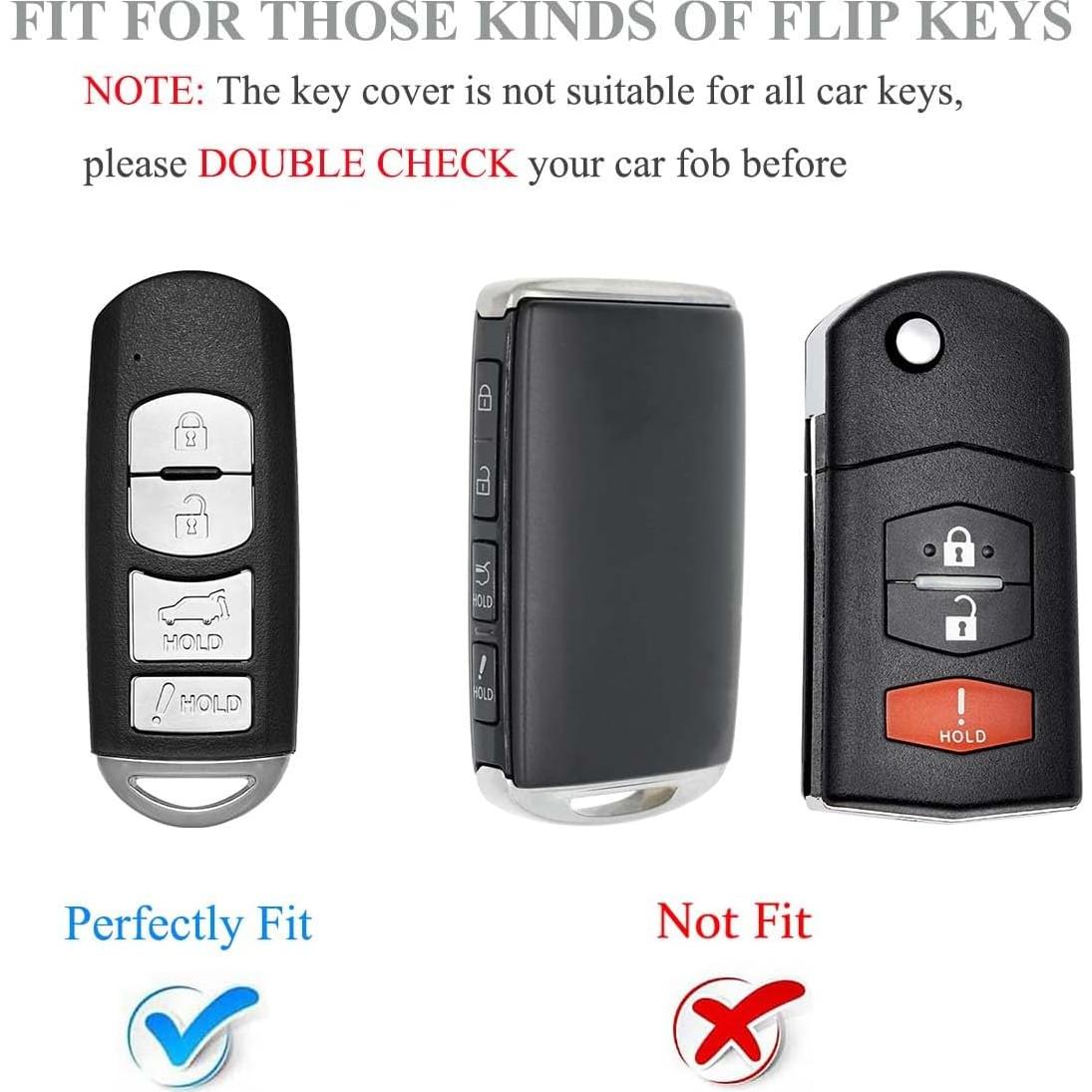 Cubierta de llavero para Mazda 3 6 CX-5 4 botones YALNORVA