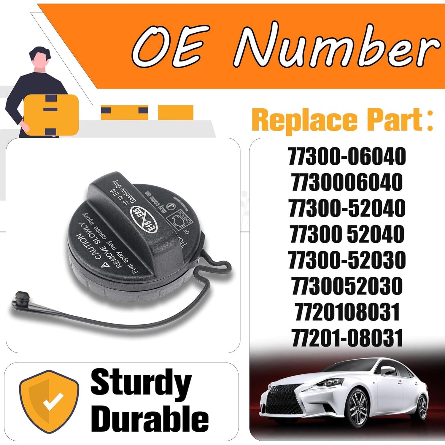 Tapa de Gas LEVANLIGHT para Toyota, Scion y Lexus - 77300-06040