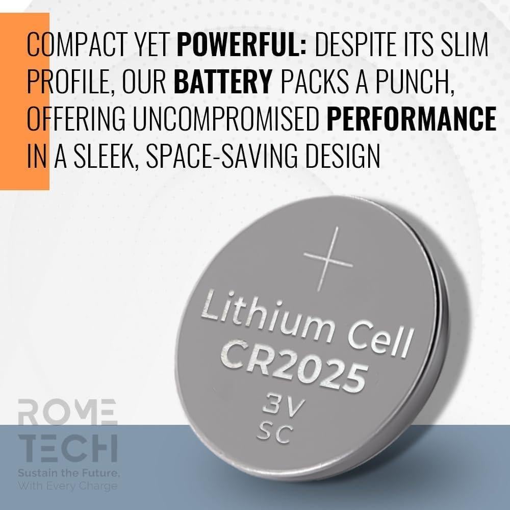 Baterías de Llave Rome Tech CR2025 para Toyota Yaris 2016-2019 (2-Pack)