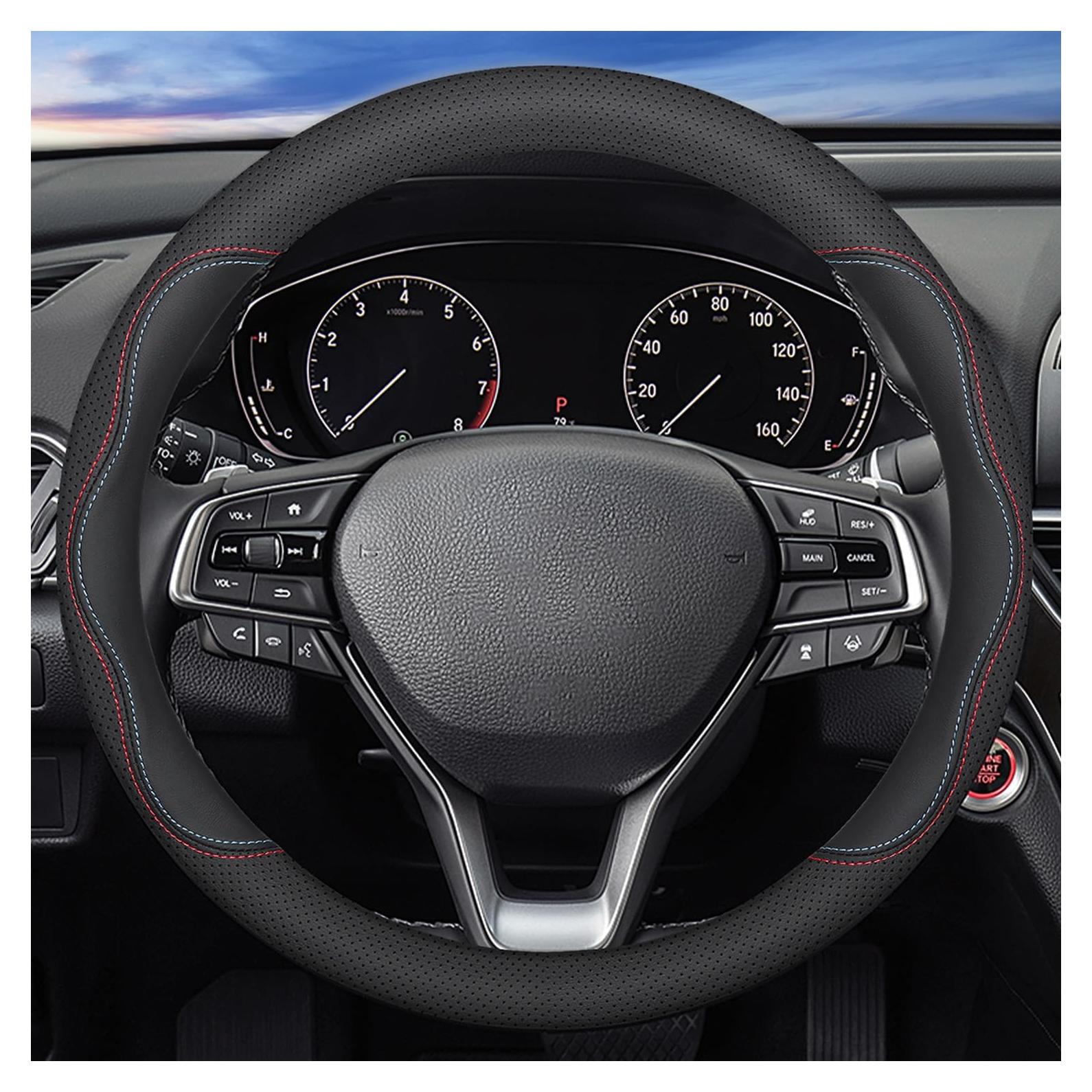 Cubierta de Volante XHRING para Toyota 14.5-15" Cuero