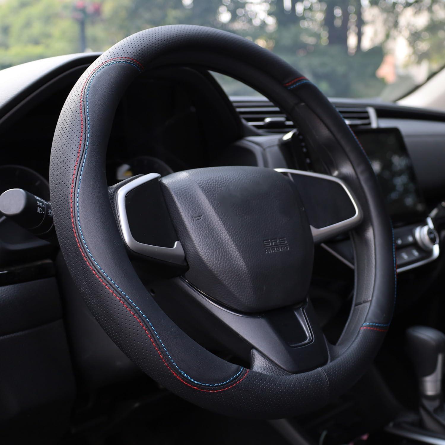 Cubierta de Volante XHRING para Toyota 14.5-15" Cuero