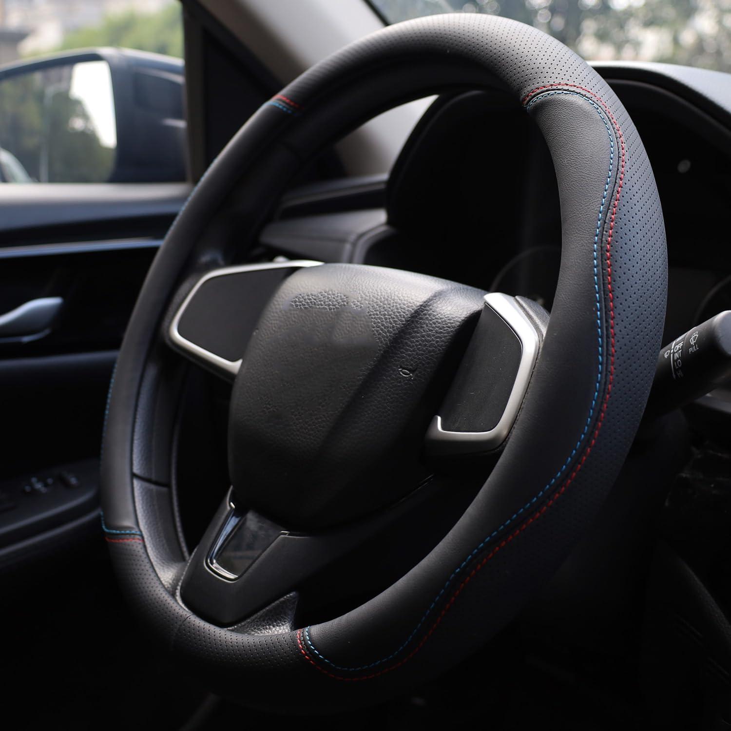 Cubierta de Volante XHRING para Toyota 14.5-15" Cuero