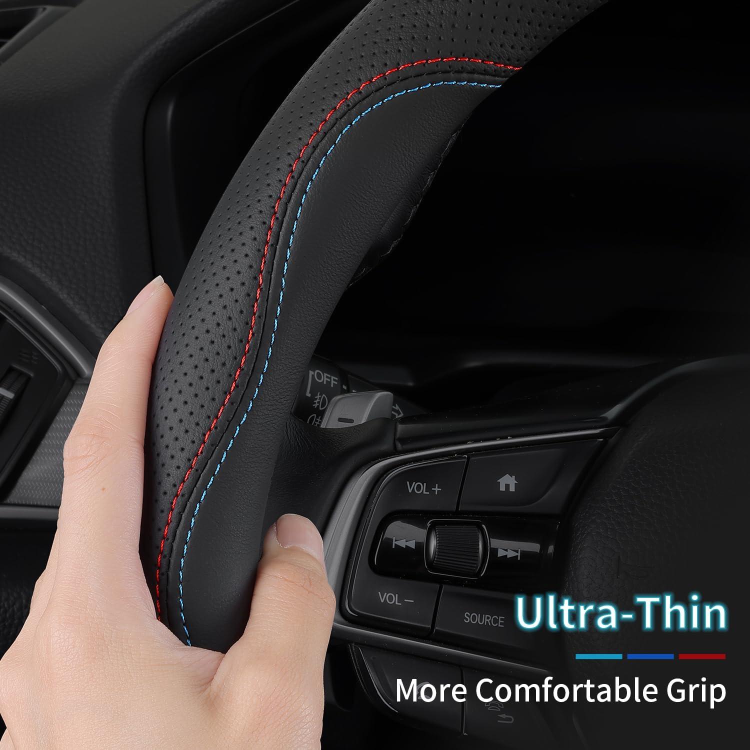 Cubierta de Volante XHRING para Toyota 14.5-15" Cuero