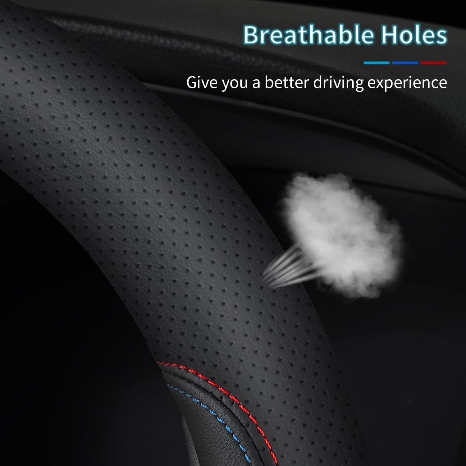 Cubierta de Volante XHRING para Toyota 14.5-15" Cuero