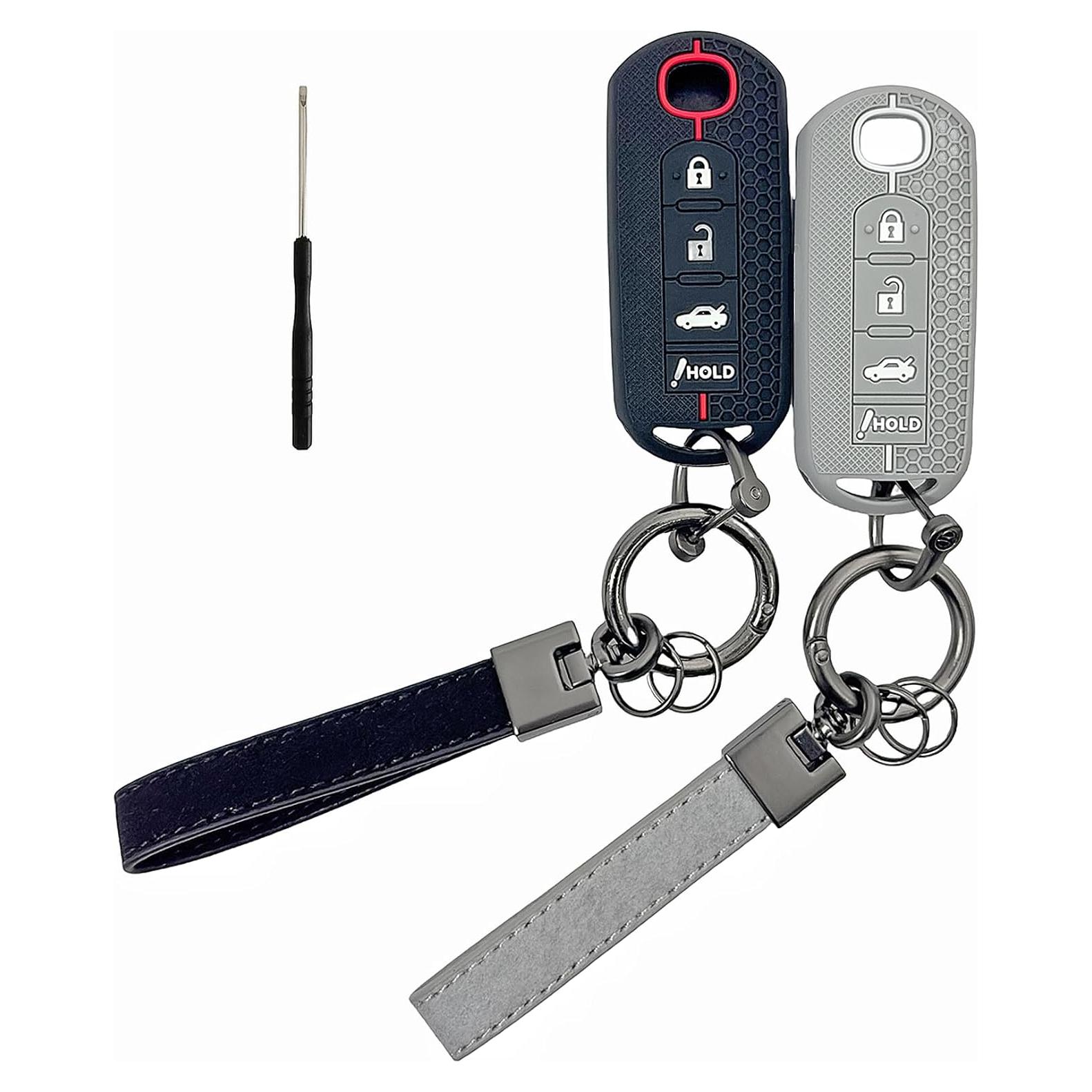 Cubierta de Llave de Silicona REPROTECTING 4 Botones Negro/Gris