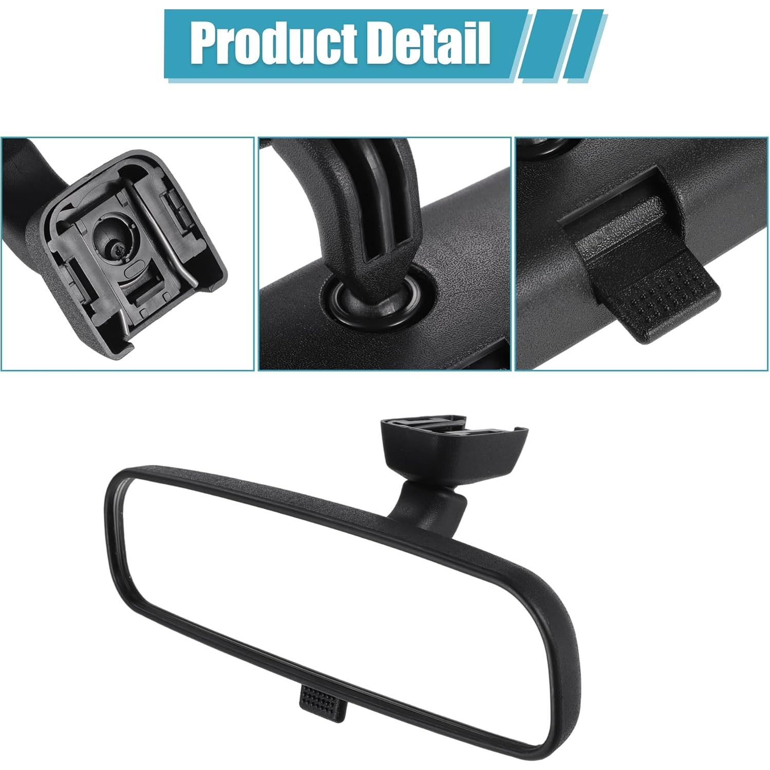 Espejo Retrovisor Interior uxcell Negro 24.5x6.5cm para Toyota Corolla