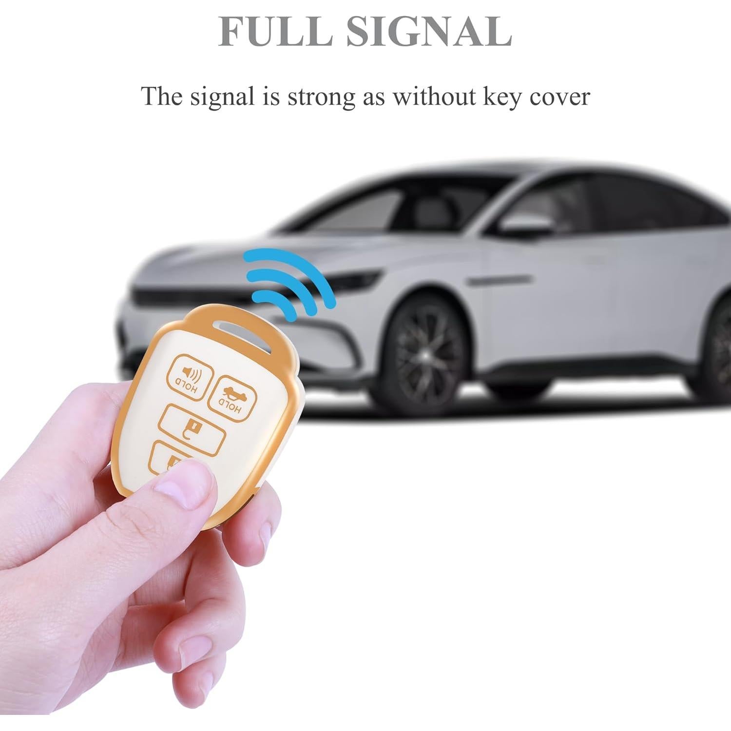 Cubierta de Llave Toyota YALNORVA con Llavero TPU Dorado Negro