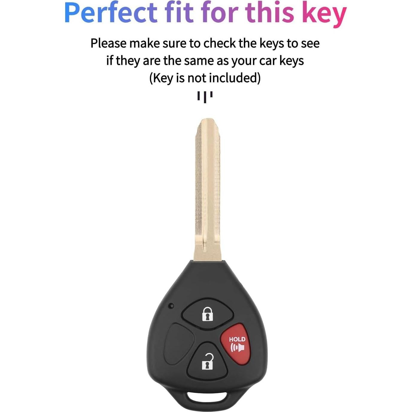 Cubierta de llavero Toyota RAV4 Avensis 3 botones Silicona