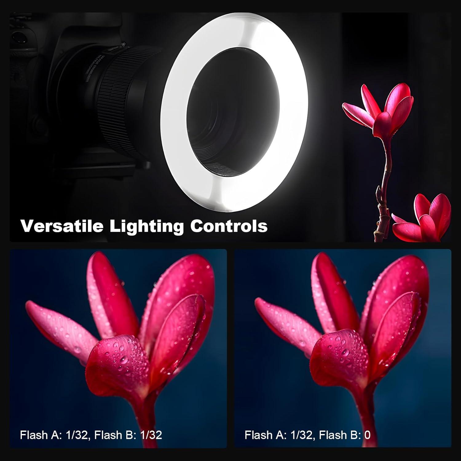 Flash Macro de Anillo GODOX MF-R76N para Nikon TTL 76Ws