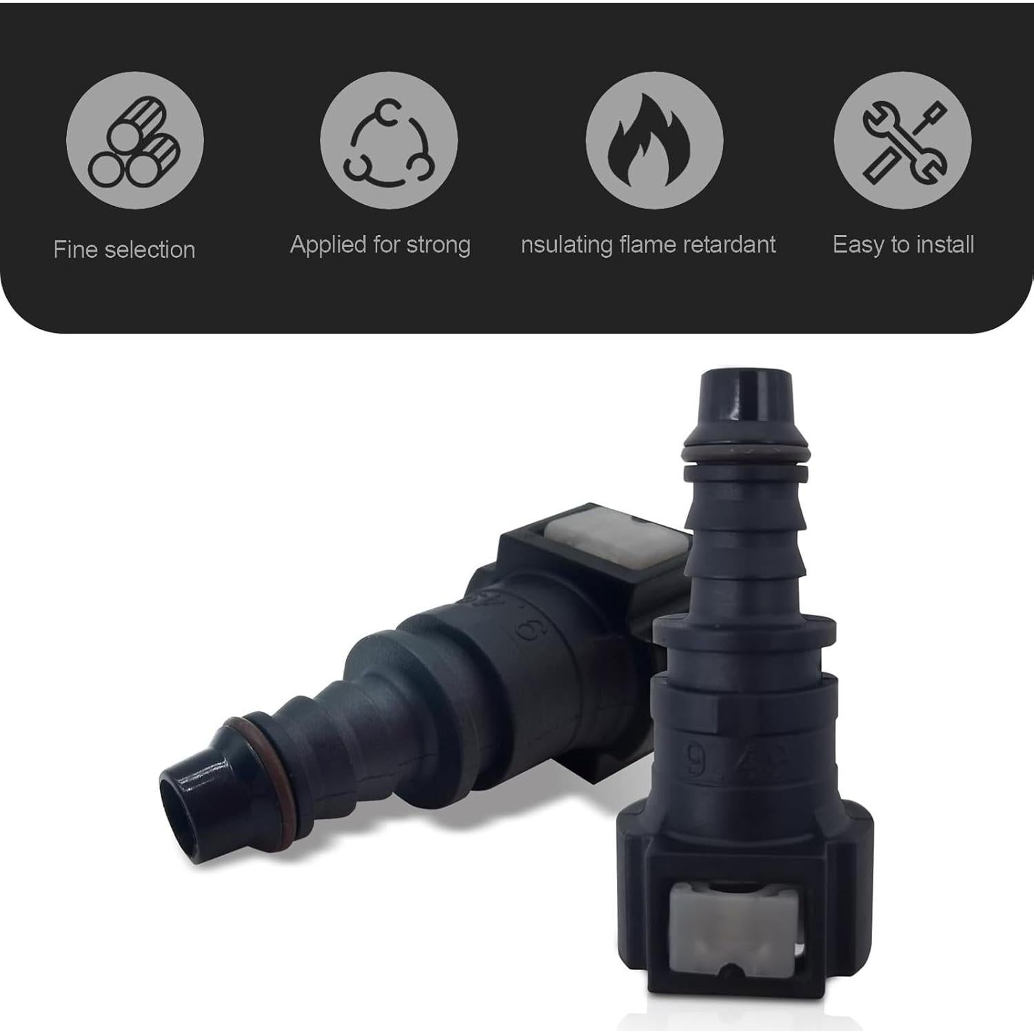 Conector Rápido de Tubería de Combustible Sinytuto 9.49mm - 2 PCS