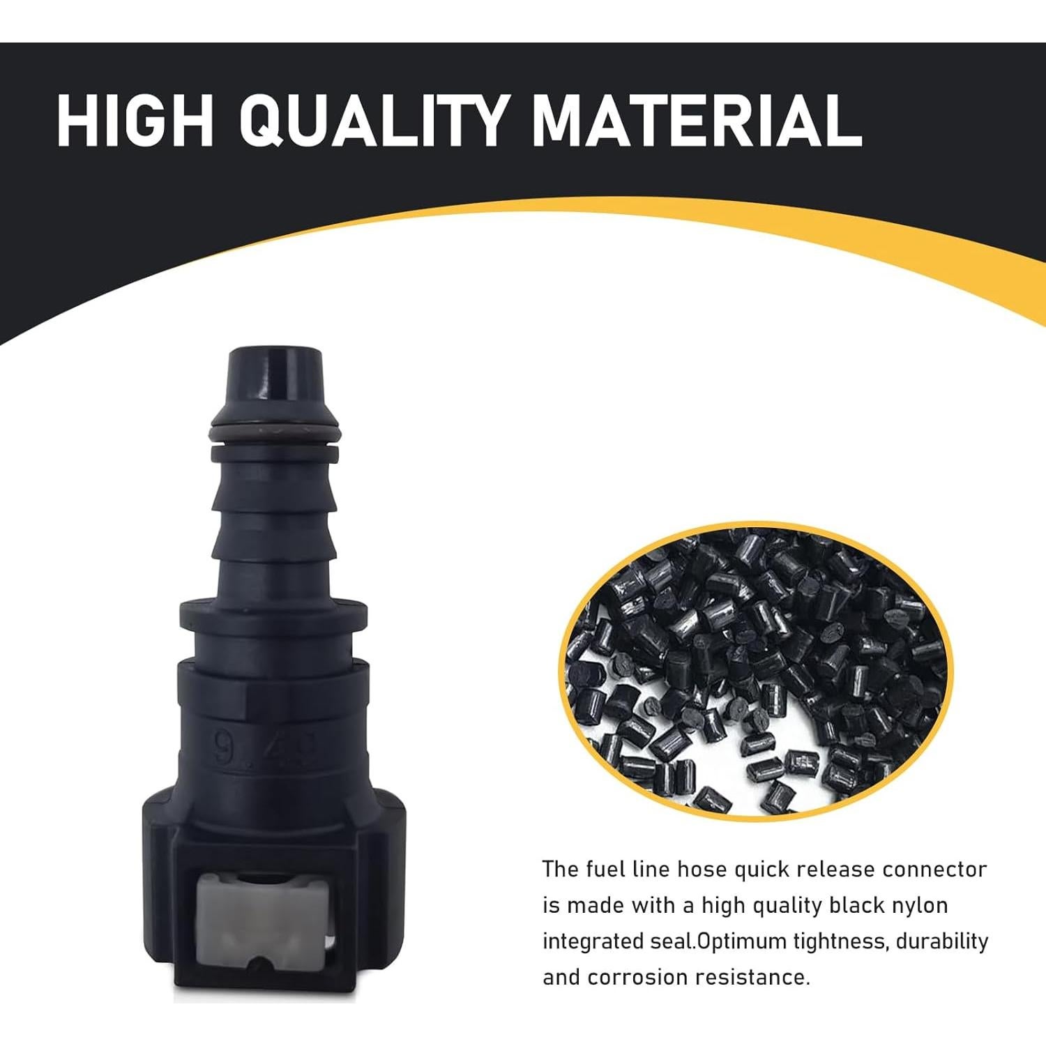 Conector Rápido de Tubería de Combustible Sinytuto 9.49mm - 2 PCS