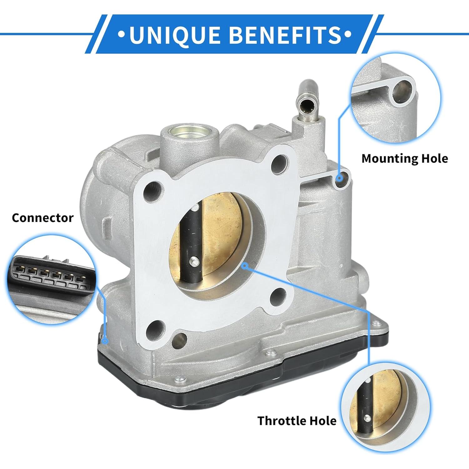 Cuerpo de Aceleración VekAuto 46mm para Toyota Yaris 2007-2018