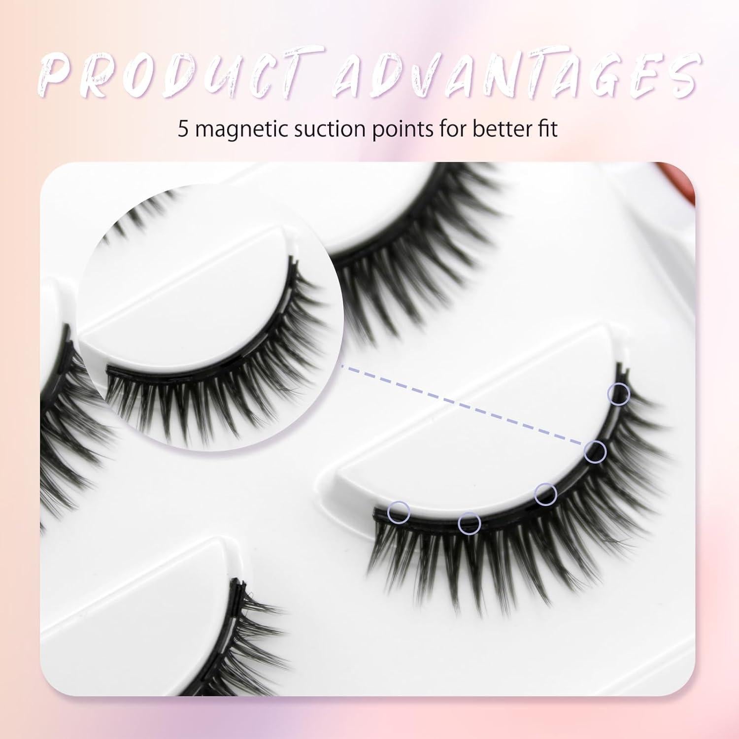 Pestañas Magnéticas Reutilizables LASHGLSO - Sin Pegamento