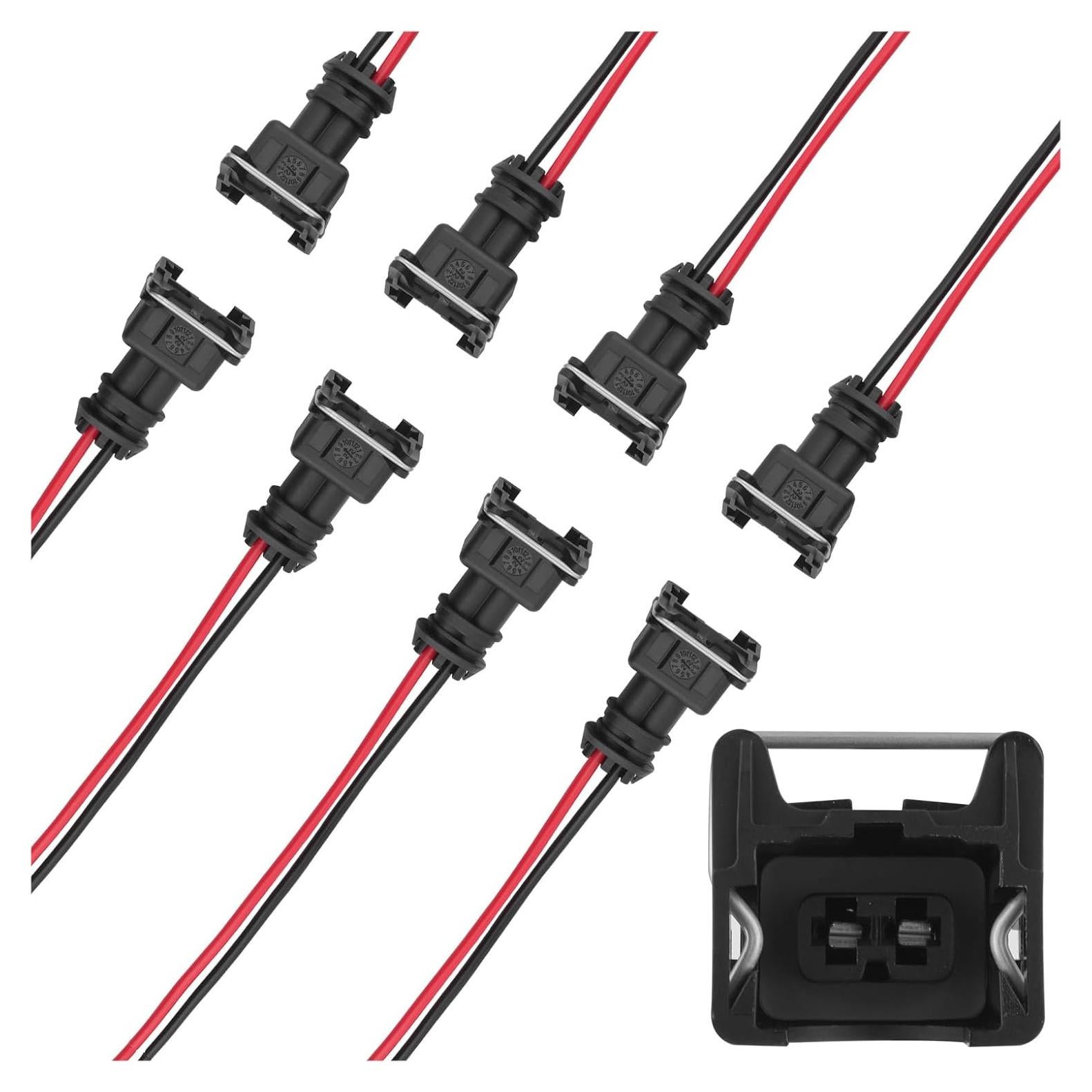 Conector de inyector de combustible Salior 8 piezas nylon