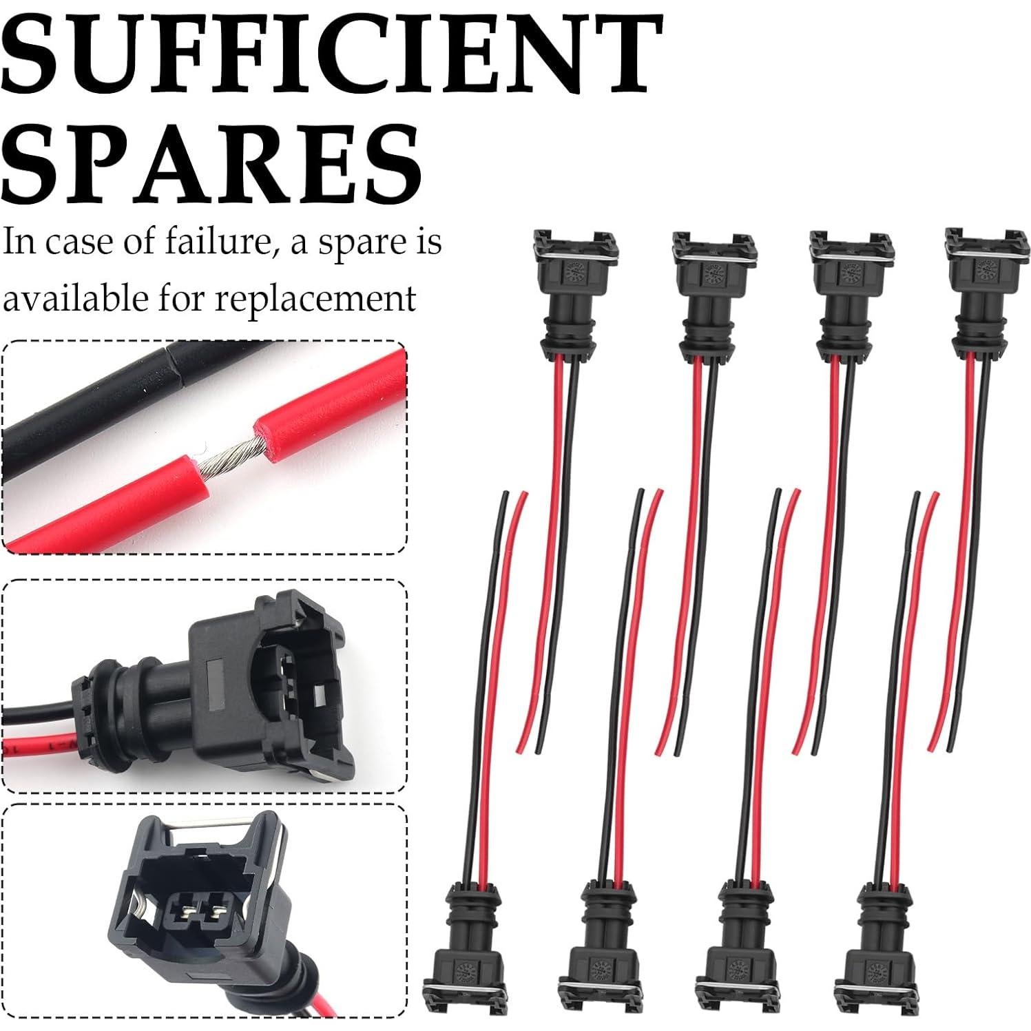 Conector de inyector de combustible Salior 8 piezas nylon