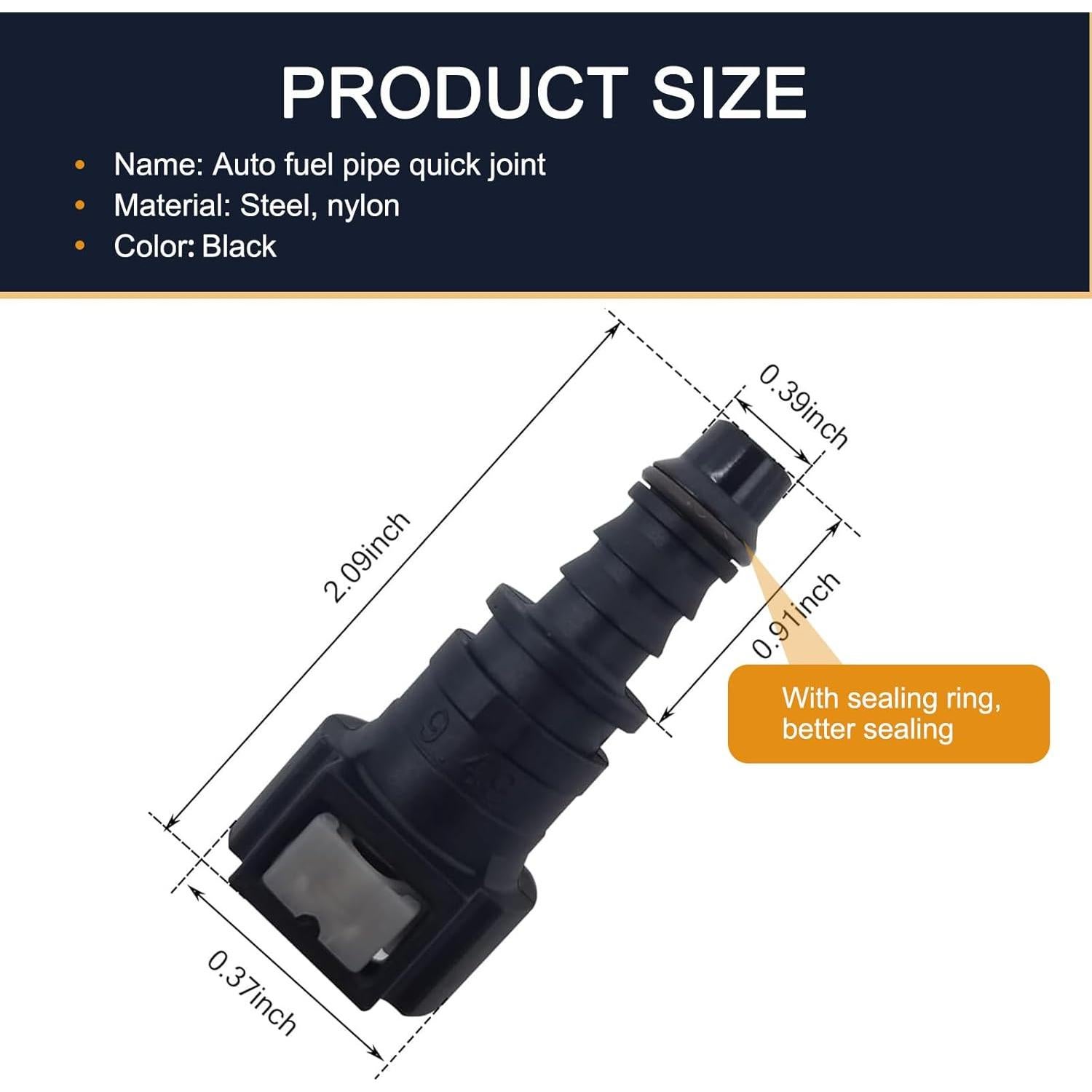Conector rápido de combustible JawGrew 2 PCS Nylon PA12