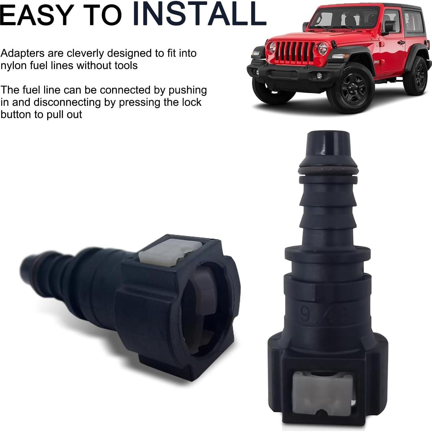 Conector rápido de combustible JawGrew 2 PCS Nylon PA12