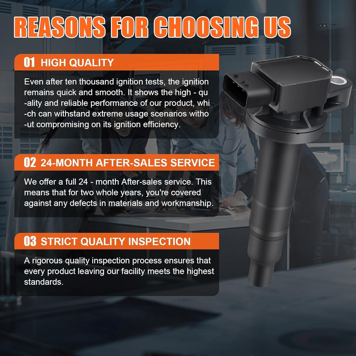 4 Bobinas de Encendido y Bujías GYbenzi UF316 para Toyota