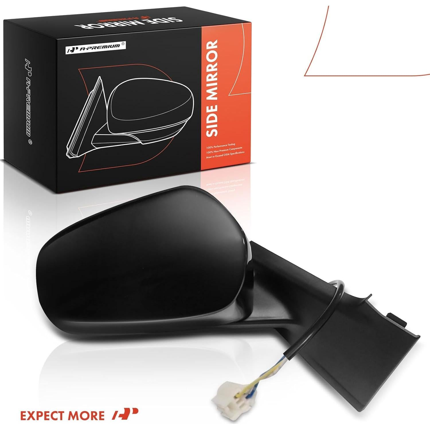 Espejo Retrovisor Exterior Manual A-Premium Toyota Yaris 2012-2014