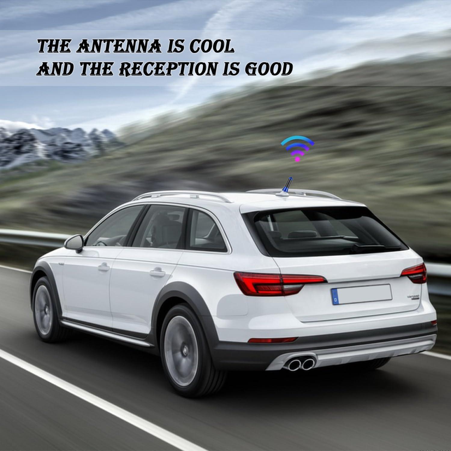 Antena de Coche YGDMD Fibra de Carbono Azul 9.30x3.61cm